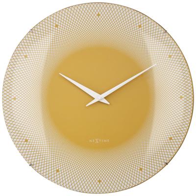 Grote wandklok 50 cm bolle glazen lens - geruisloos - glas - "Deep 50"