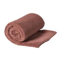 Plaid blokjes - roze - 130x160 cm - thumbnail