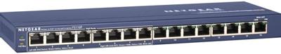 NETGEAR FS116PEU 16-poorts Fast Ethernet LAN unmanaged PoE-switch (10/100 Mbps, met 8x PoE 70W)
