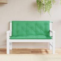 VidaXL Tuinbankkussens 2 st 120x50x7 cm oxford stof groen - thumbnail