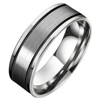 Tom Jaxon heren ring Wolfraam Zwarte Groef Mat en Glans-16mm - thumbnail