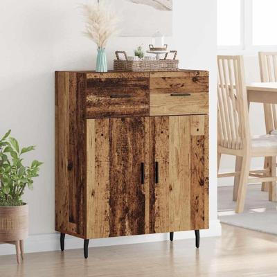 Dressoir met lade Oud Hout 69,5 x 34 x 90 cm Bewerkt hout