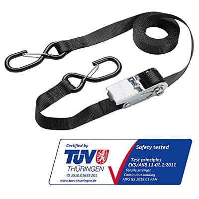 Masterlock Single pack ratchet tie down with S hooks 5m - colour : black - 3109EURDAT - thumbnail
