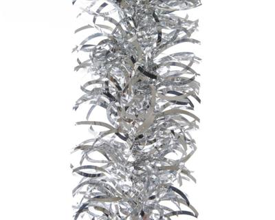 Lametta golfguirlande glans zilver