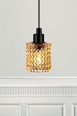 Nordlux Hanglamp Hollywood Ø 11 cm amber zwart
