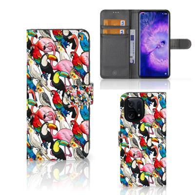 OPPO Find X5 | Telefoonhoesje | Met pasjeshouder | Birds OPPO Find X5 | Telefoonhoesje | Met pasjeshouder | Birds