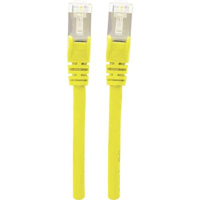 Intellinet 740708 RJ45 Netwerkkabel, patchkabel CAT 6A S/FTP 1.00 m Geel Folie afscherming, Afscherming gevlochten, Afgeschermd, Halogeenvrij 1 stuk(s)