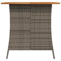 5-delige Tuinset met kussens poly rattan grijs - thumbnail