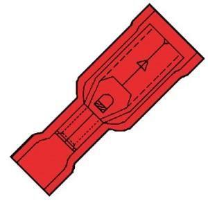 Enzo Kabelschoen rondsteker female iso rood 4mm - 4433070