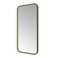 Hotbath &More Mirrors Soft Square LED Badkamerspiegel - Rechthoek - 100 x 50 cm - Geborsteld Zwart Pvd - thumbnail