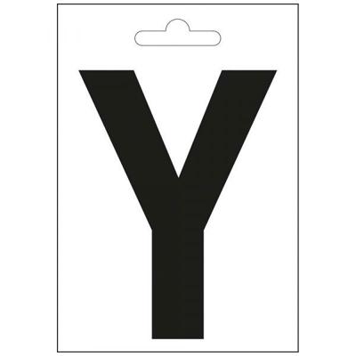 Nautic letter Y zwart 100 mm.