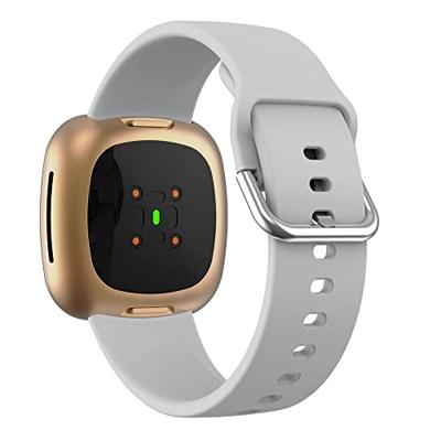 Fitbit Versa 3 & 4 / Sense 1 & 2 - Siliconen bandje - Grijs