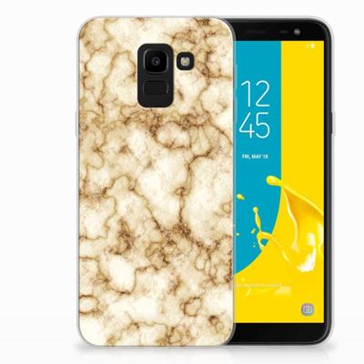Samsung Galaxy J6 2018 | TPU | Siliconen hoesje | Marmer Goud