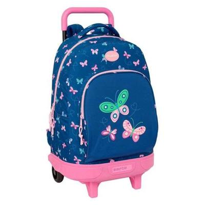 Schoolrugzak met Wielen BlackFit8 Mariposas Multicolour 33 x 45 x 22 cm Vlinders