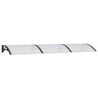 VidaXL Deurluifel 300x75 cm polycarbonaat zwart en transparant - thumbnail