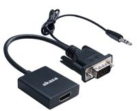 Akasa AK-CBHD23-20BK video kabel adapter HDMI Type A (Standaard) VGA (D-Sub) + 3.5mm + USB Type-A Zwart - thumbnail