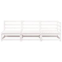 Tuinbank 3-zits massief grenenhout wit - thumbnail