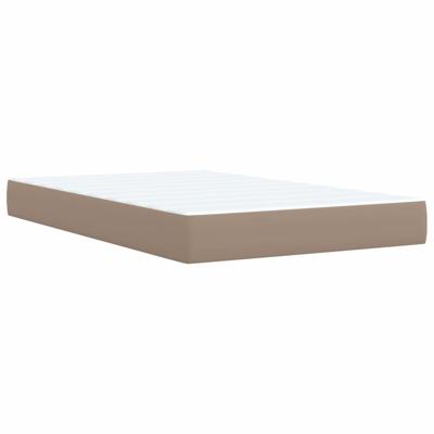 Boxspringbed met matras kunstleer cappuccinokleurig 120x190 cm - thumbnail