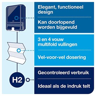 TORK 552008 Elevation Handdoekdispenser Kunststof Zwart 1 stuk(s)