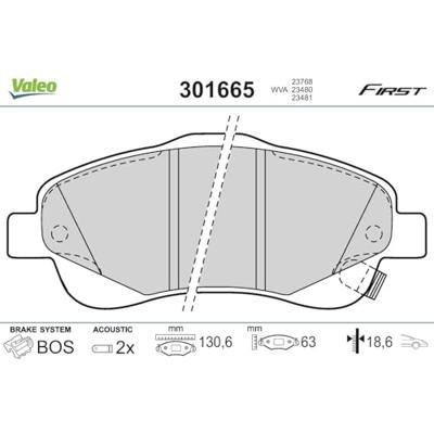 Remblokkenset, schijfrem 301665
