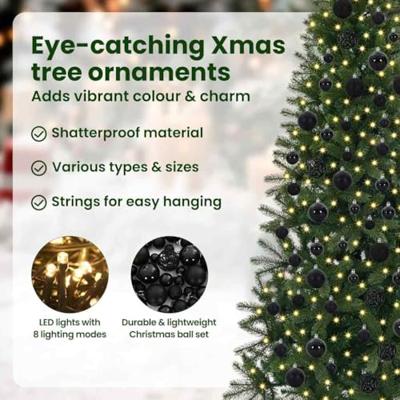 Kunstkerstboom met 300 LED met standaard Groen 180 cm PE en PVC