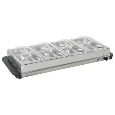 Vidaxl Buffetwarmer 400 W 4x2,5 L Roestvrij Staal Vidaxl Buffetwarmer 400 W 4x2,5 L Roestvrij Staal