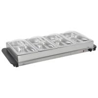 Vidaxl Buffetwarmer 400 W 4x2,5 L Roestvrij Staal - thumbnail