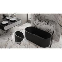 Ligbad Vrijstaand Ideavit Archtec Rock 170x75x60 cm Zwart - thumbnail