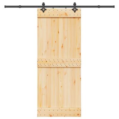 Schuifdeur met beslag 85x210 cm massief grenenhout