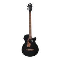 Ibanez AEGB24E Black High Gloss elektrisch-akoestische basgitaar - thumbnail