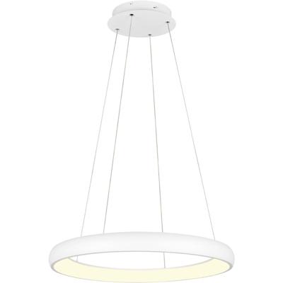 LED Hanglamp 59W - Aanpasbare Kleur & Dimbaar - Mat Wit Metaal