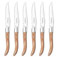 Vleesmessenset Lou Laguiole Louis Hout 23 x 2 x 1 cm Metaal 6 Stuks - thumbnail