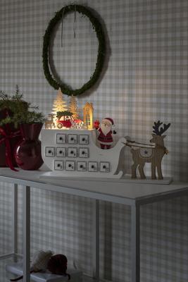 Konstsmide 3263-210 LED-silhouet Adventskalender Warmwit LED Wit Timer Konstsmide 3263-210 LED-silhouet Adventskalender Warmwit LED Wit Timer