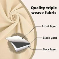 VidaXL Zwart-out gordijnen met ringen 2 pcs crème 260 x 140 cm - thumbnail