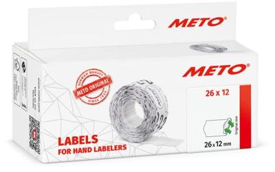 METO Prijslabels 9506162 Weer verwijderbaar Breedte etiket: 26 mm Hoogte etiket: 12 mm Wit 1 stuk(s)