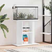 VidaXL Aquariumstandaard 60x30x60 cm bewerkt hout wit - thumbnail