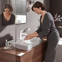 Hansgrohe Wastafelmengkraan Vivenis Eengreeps 110 Met Trekwaste Mat Wit - thumbnail