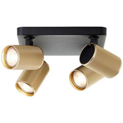 Brilliant Vierkante opbouwspotMarty zwart met goud - G99204/86