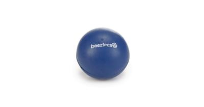 Rubber bal massief hondenspeeltje blauw 6.5 cm