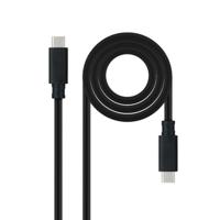 NANOCABLE 10.01.4102 USB 3.1 Gen2 10 Gbit/s 5 A, 4K/60 Hz, USB-C/M-USB-C/M, zwart, 2 m - thumbnail
