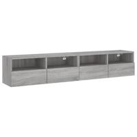 Tv-wandmeubels 2 st 80x30x30 cm bewerkt hout grijs sonoma eiken - thumbnail