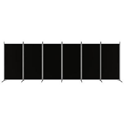 Kamerscherm met 6 panelen 520x180 cm stof zwart