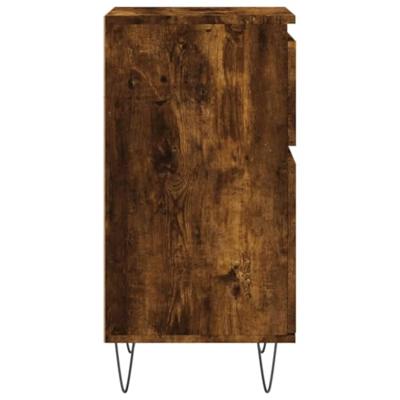 Dressoirs 2 st 40x35x70 cm bewerkt hout gerookt eikenkleurig