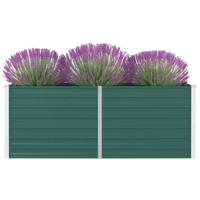 VidaXL Plantenbak verhoogd 160x80x45 cm gegalvaniseerd staal groen - thumbnail