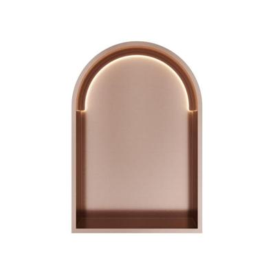 Hotbath &MORE Inbouwnis Toogmodel 30x45x10cm met LED IP44 Geborsteld Koper PVD Hotbath &MORE Inbouwnis Toogmodel 30x45x10cm met LED IP44 Geborsteld Koper PVD