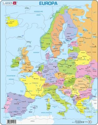 Larsen legpuzzel kaart europa, 37st. Larsen legpuzzel kaart europa, 37st.