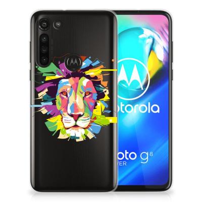 Motorola Moto G8 Power Telefoonhoesje met Naam Lion Color Motorola Moto G8 Power Telefoonhoesje met Naam Lion Color