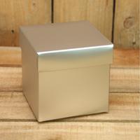 Bonbon doosjes - Chocolade doosje - Zilver mat Kubus - 24 stuks - thumbnail