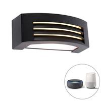 QAZQA Smart buiten wandlamp zwart IP44 incl. Wifi A60 - Hurricane - thumbnail
