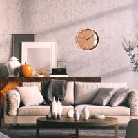 Wandklok 30,5 cm - geruisloos - ABS - NeXtime 'Golden Hour Wall' - thumbnail